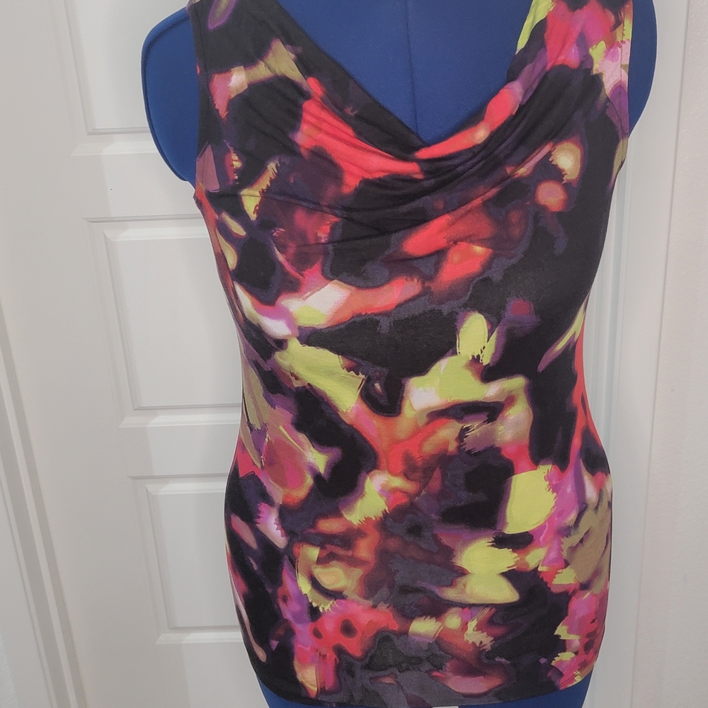 Kenar Black and Pink Multicolor Tank Top - Picture 1 of 5